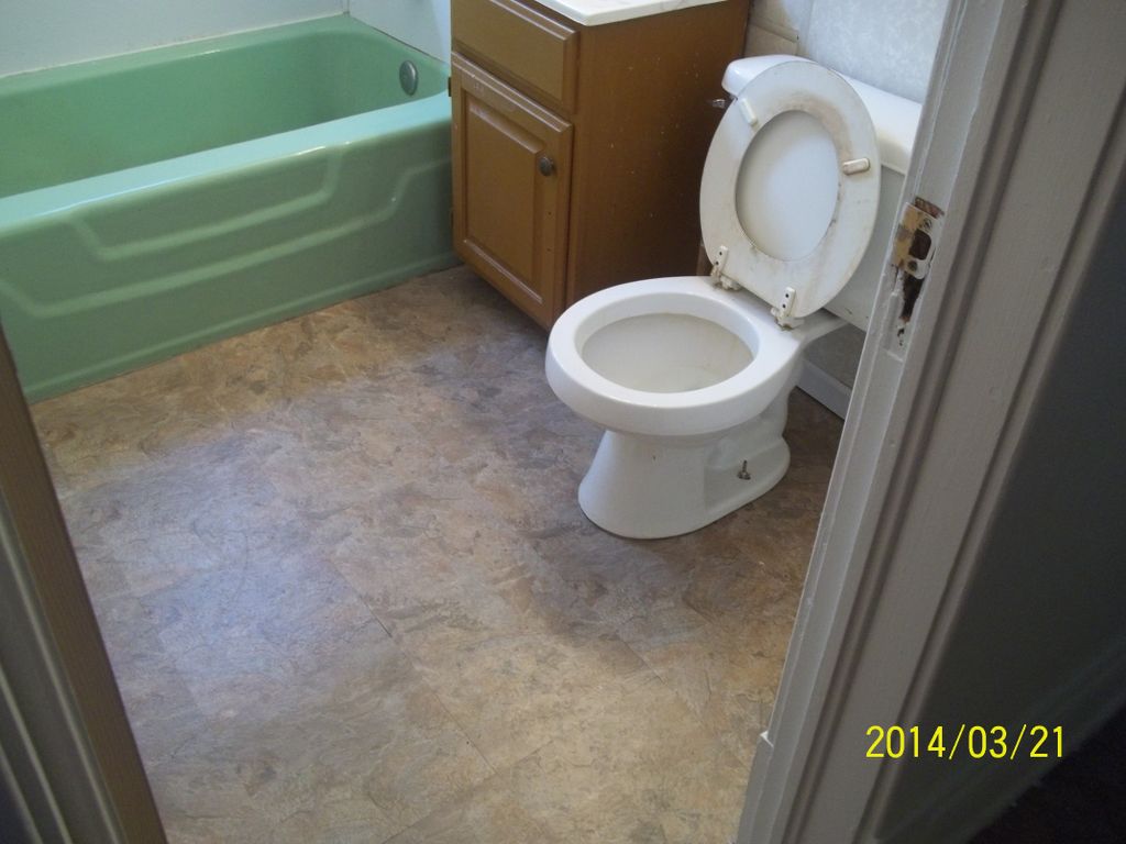 we put in a new floor and tile