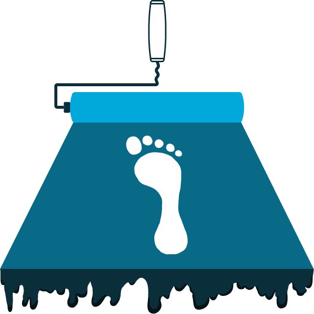 This is a logo I designed for footprint.press in t