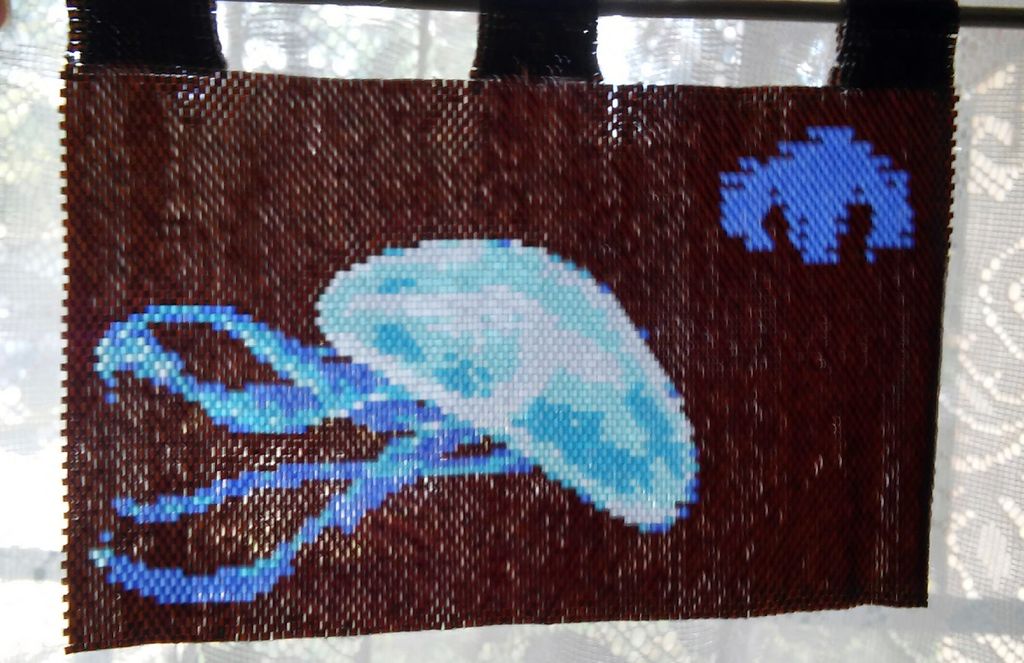 Hand beaded tapestry, now showcased in the Tokay B