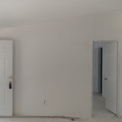 Drywall tearout and replacement after picture