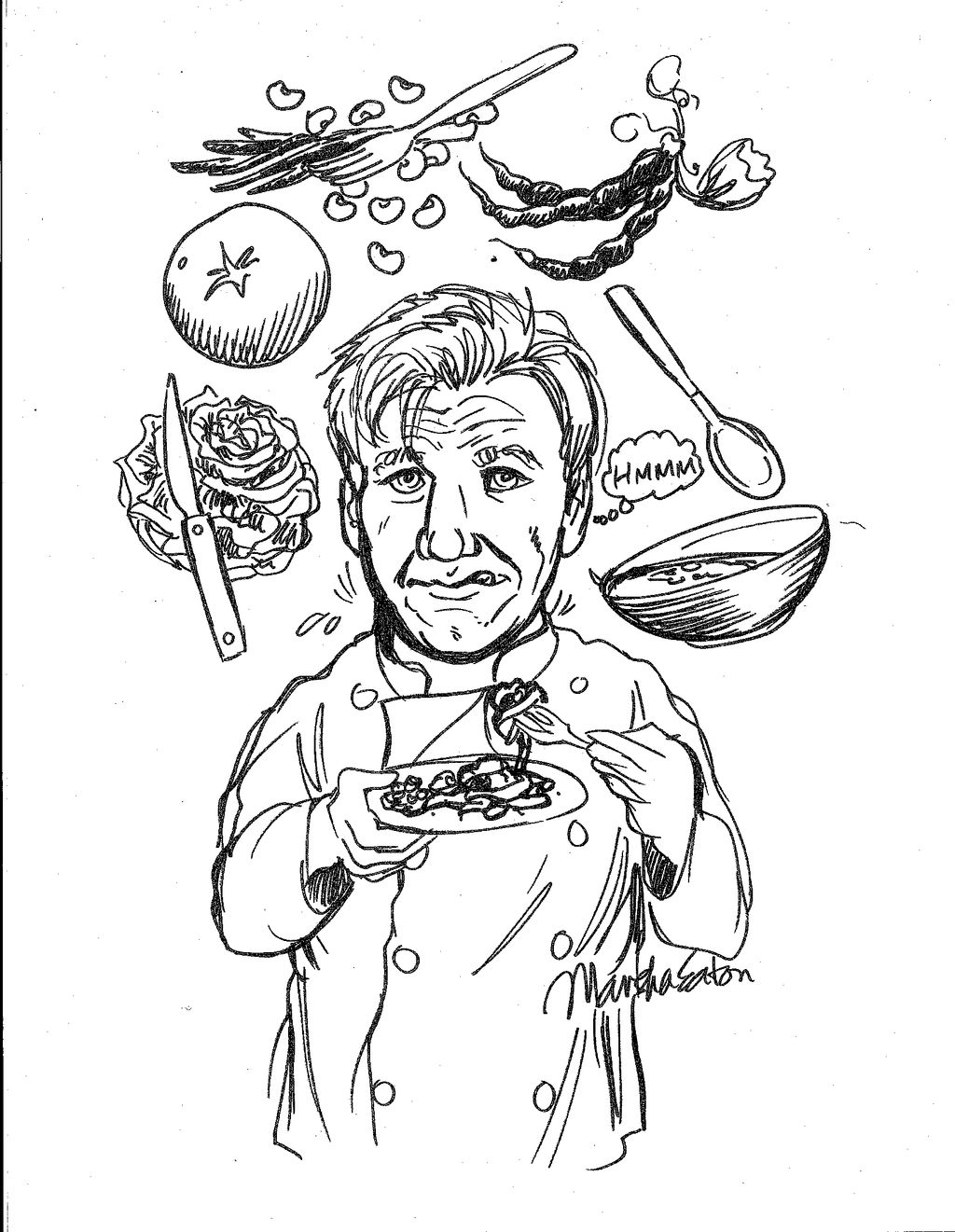 Caricature of Chef Ramsey