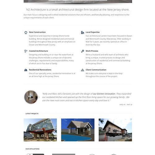 New website for NJ-based architectural firm.