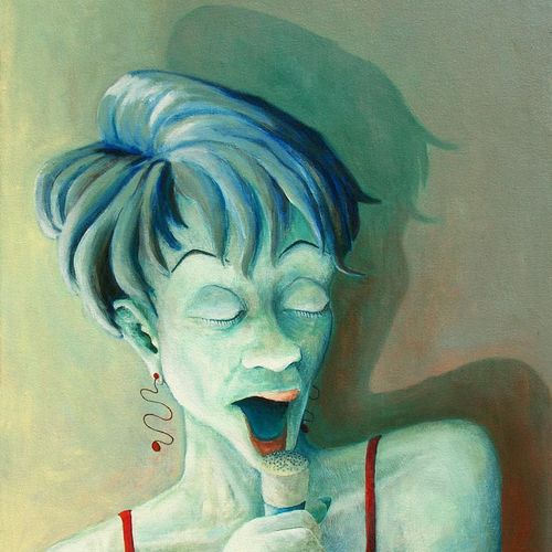 The Blues Singer  
acrylic on canvas