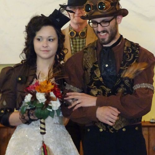 Steampunk themed wedding