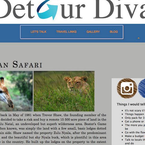 Detour Diva Travel Blog Site