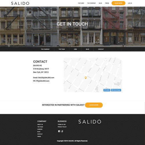 Salido Lead Generation Website Redesign