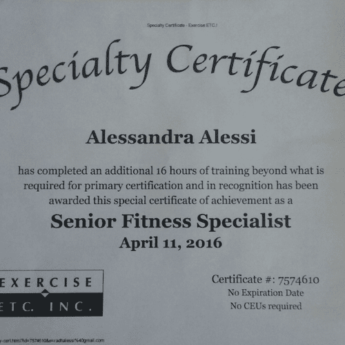 Senior Fitness Certified