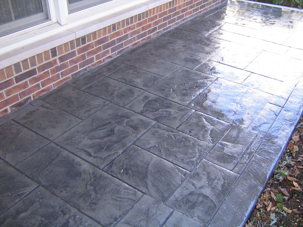 Front stoop colored/stamped-Wheaton
