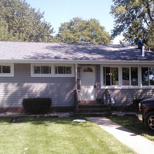 Single-story home exterior renovation: after