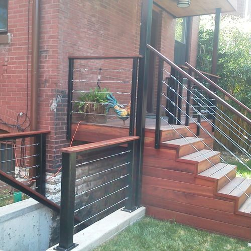 New porch , railings and stairs