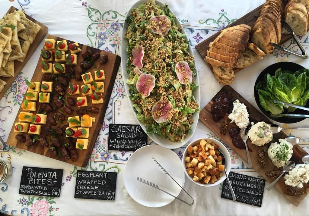 Spread for a casual late Springtime wedding.