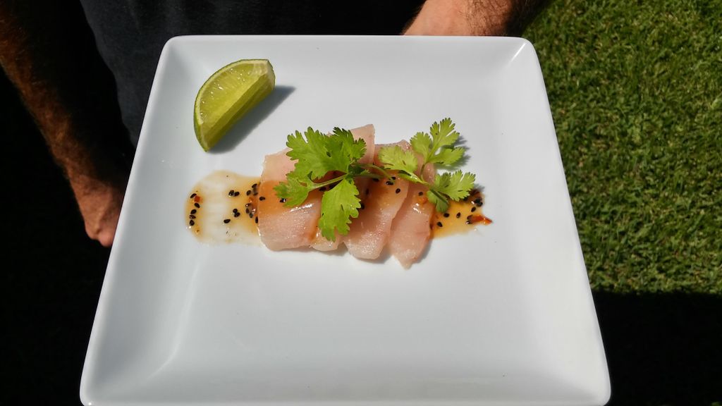 wahoo crudo with tamarind
