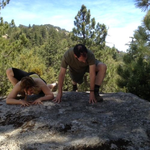 Yoga code for 'Lizard runner(ing) over rock :-)