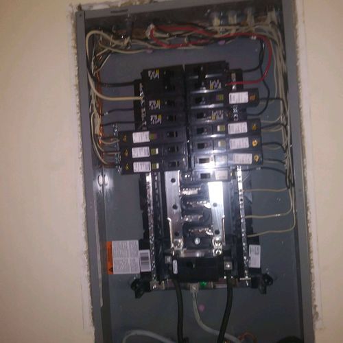 After panel replacement and termination 