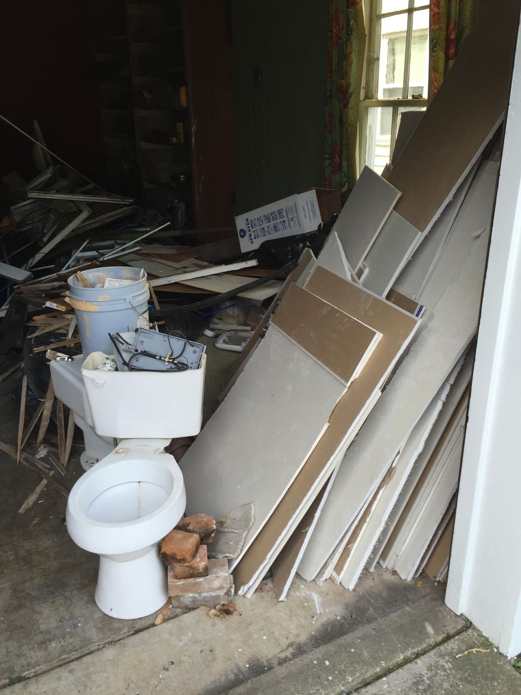 Recent construction debris removal job.