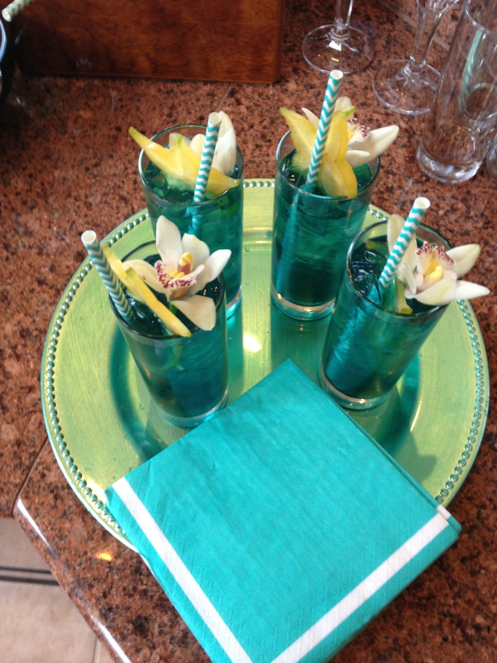 Tropical tea cocktails are a great addition to an 