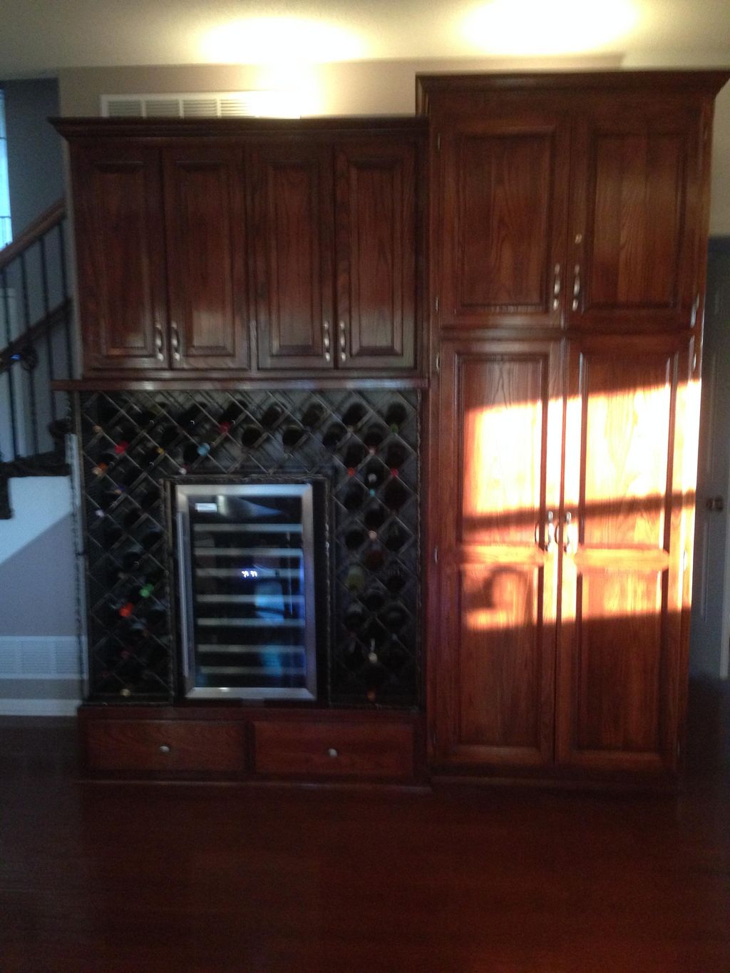 Remodel Kitchen a
hand made iron wine rack designe