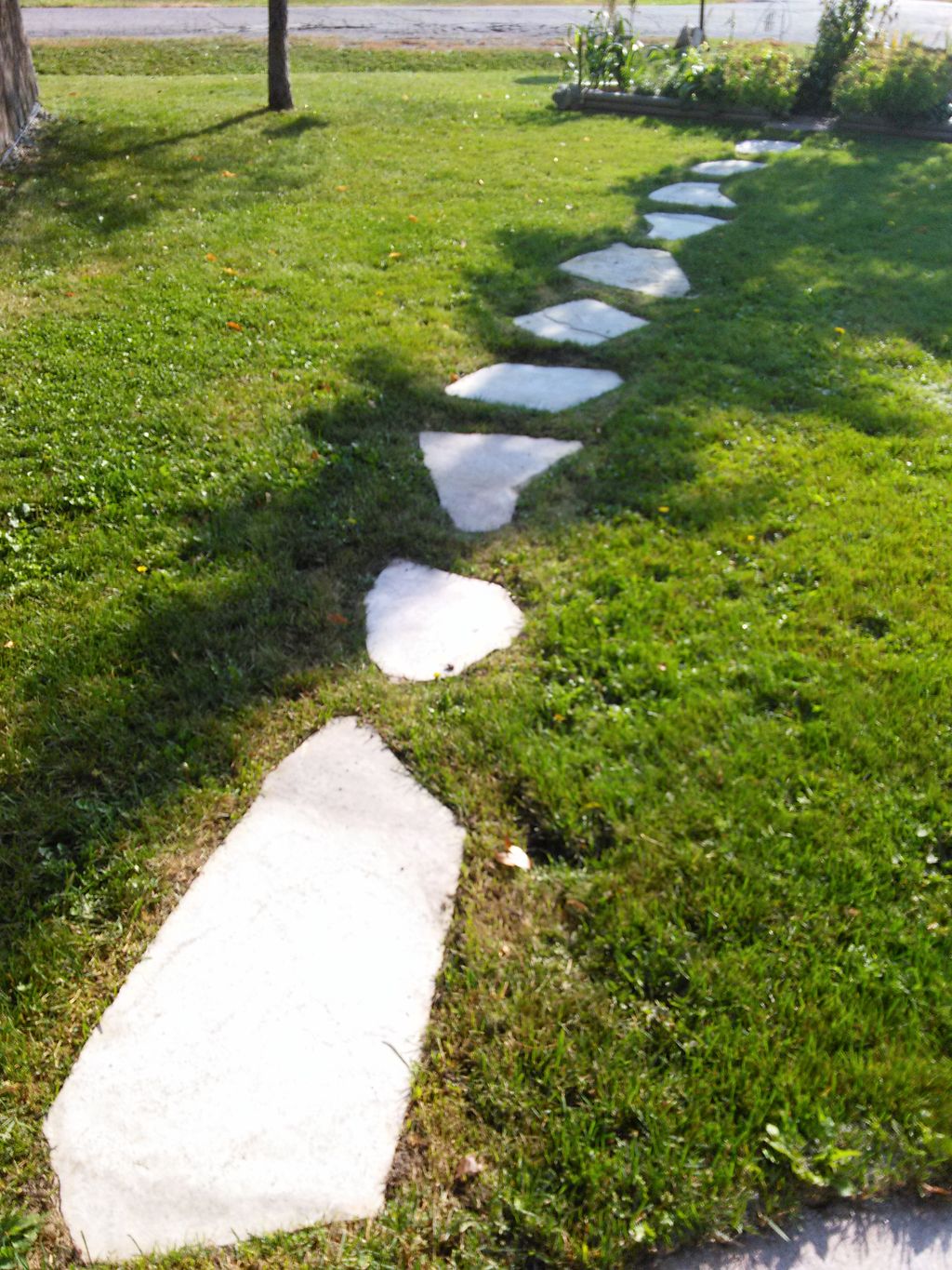 Put a rock step path in for a customer leading to 