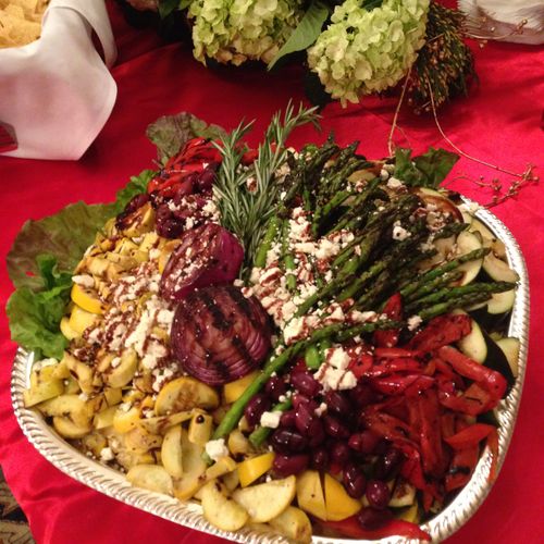 Grilled Vegetable Platter with Balsamic Reduction 