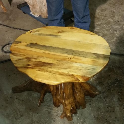beetle kill stump table/night stand 