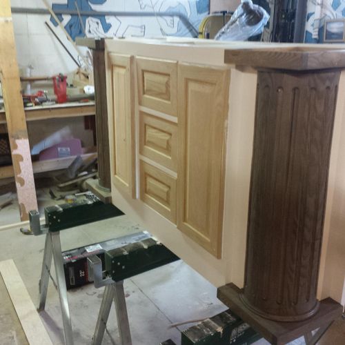 Custom cabinet in production