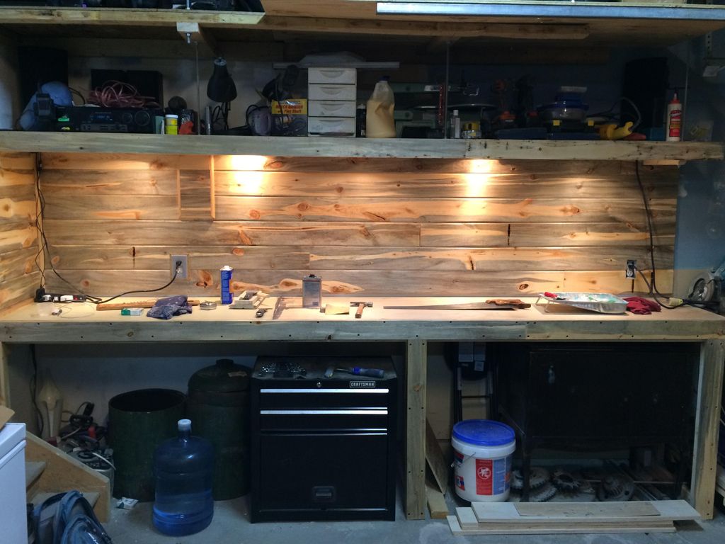 Tungue & Groove  beetle kill pine workbench