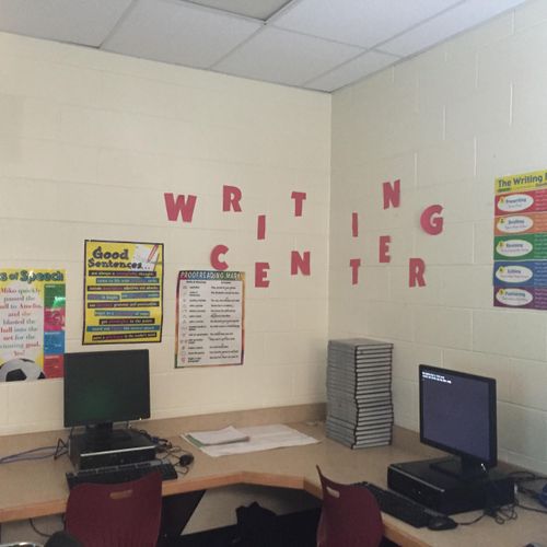 Writing Center: This is where my students gather i