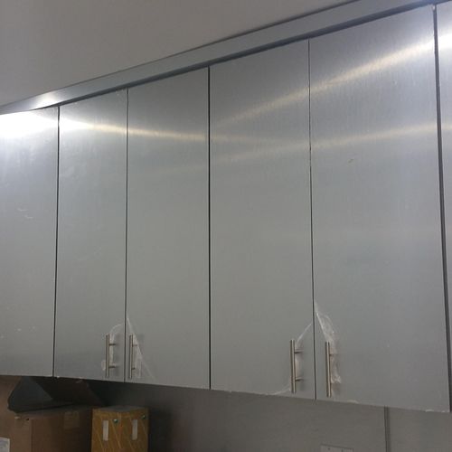 New Cabinets Stainless Steel Formica - Dentist Cli