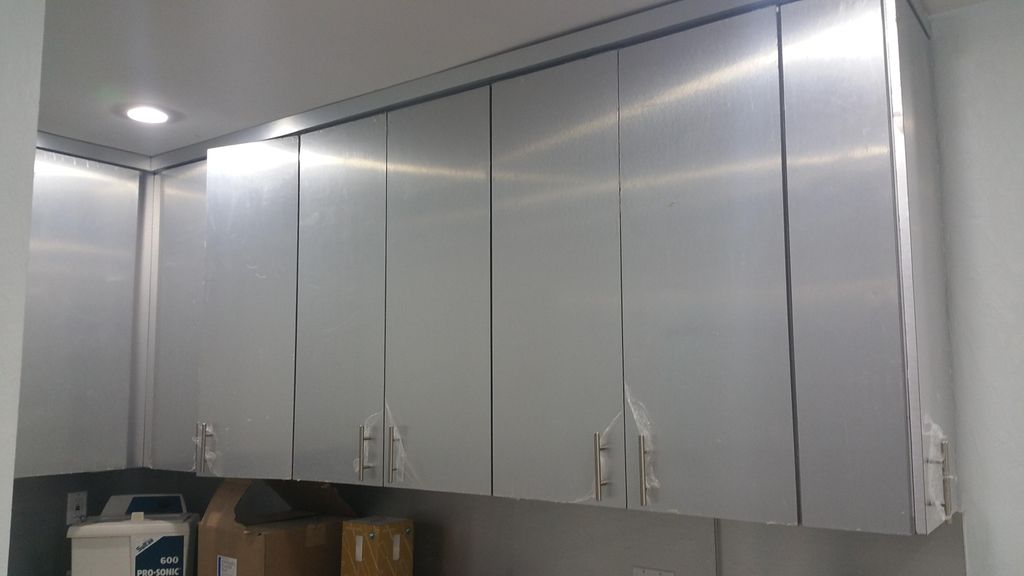 New Cabinets Stainless Steel Formica - Dentist Cli