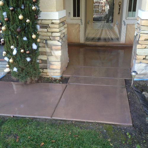 FRONT WALKWAY STAINED