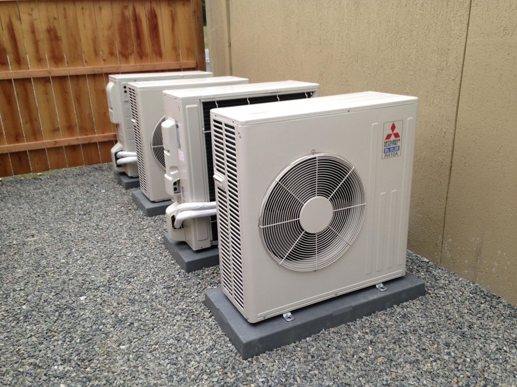 4 Mitsubishi 3 Ton Ductless Mini-split Outdoor Hea