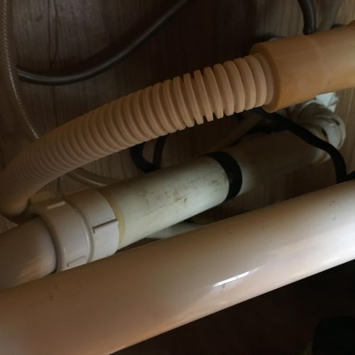 Here is an incorrectly installed drain line from a