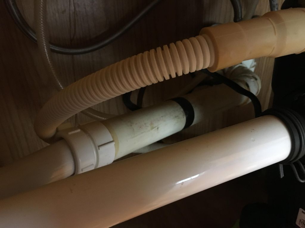 Here is an incorrectly installed drain line from a