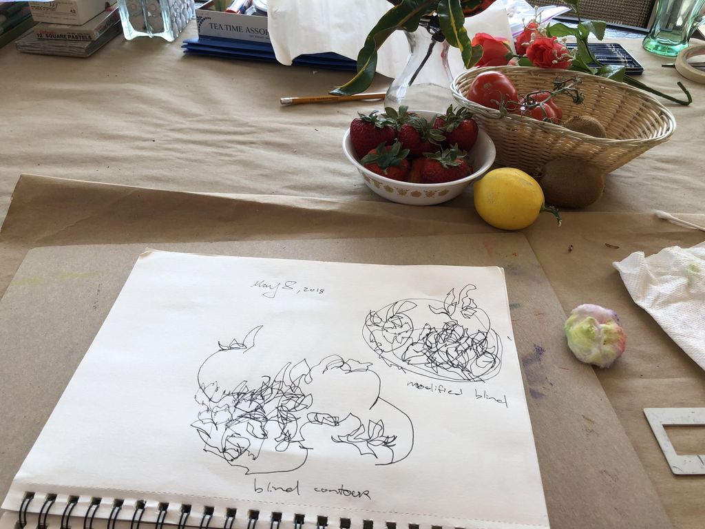 Blind Contour Line Drawings