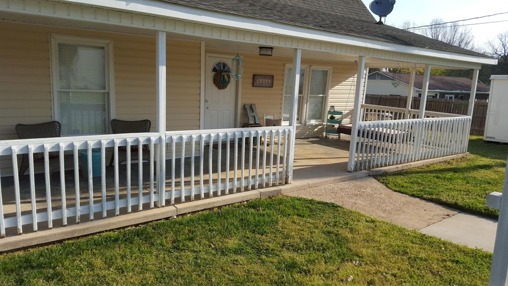 repaint railing and pad before