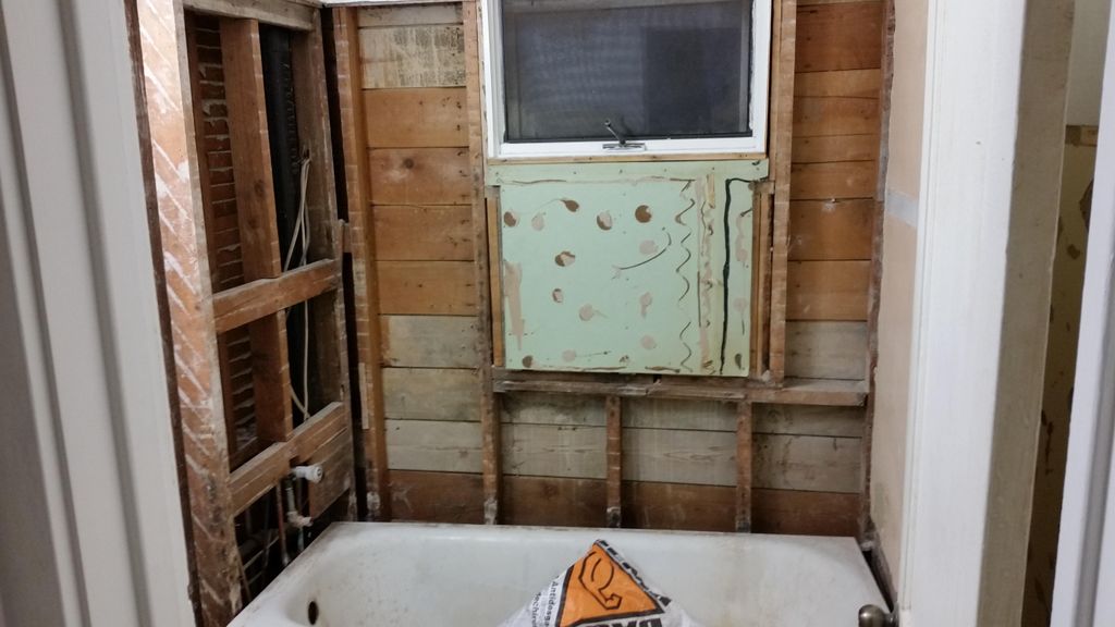 B4- Tub removed &Shower Surround Added.