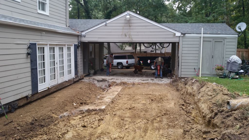 Outdoor kitchen (before)