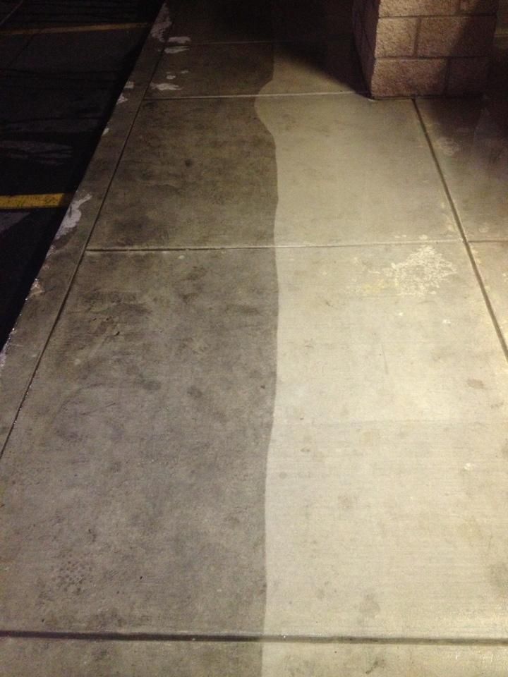 Store Front walk way power washed.