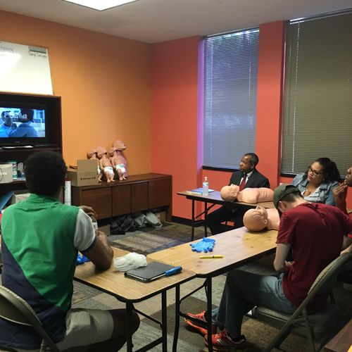 CPR training- viewing the video