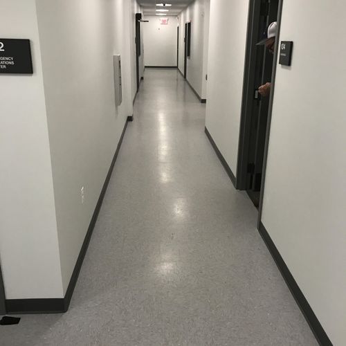 Stripped floors of command center floors