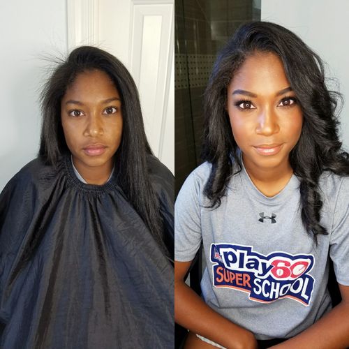 Natural look on my lovely client for Homecoming!