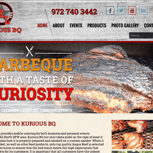 Local (AMAZING!) BBQ caterer.  Built his website f