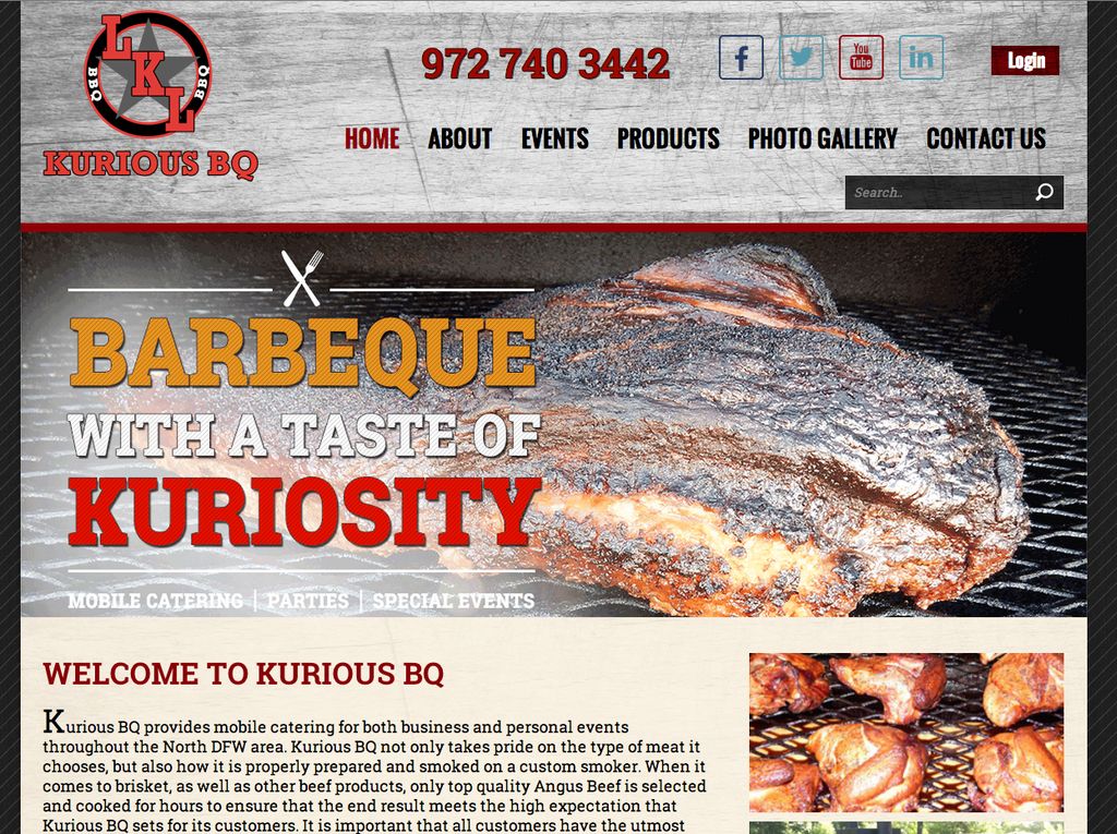 Local (AMAZING!) BBQ caterer.  Built his website f