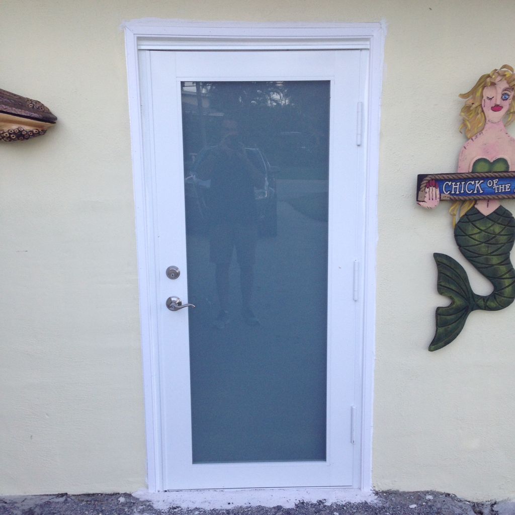 PGT aluminum entry door