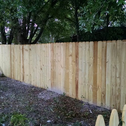 Standard 6ft. dogear privacy fence, Jacksonville B