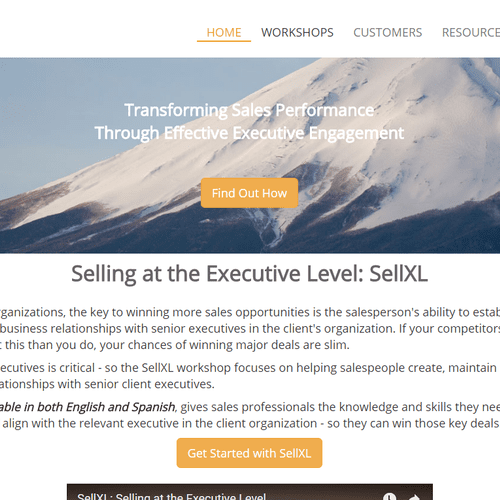 Training and consulting for sales teams selling to