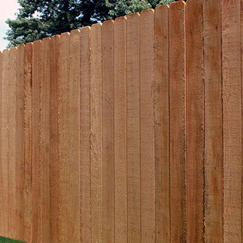 Western Red Cedar Fence w/6" pickets