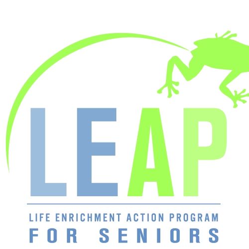 "LEAP, Life Enrichment for Seniors," Logo design f