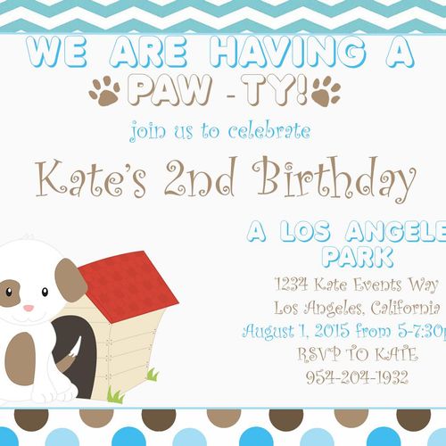 Party invite designed by Kate. *edited for client 