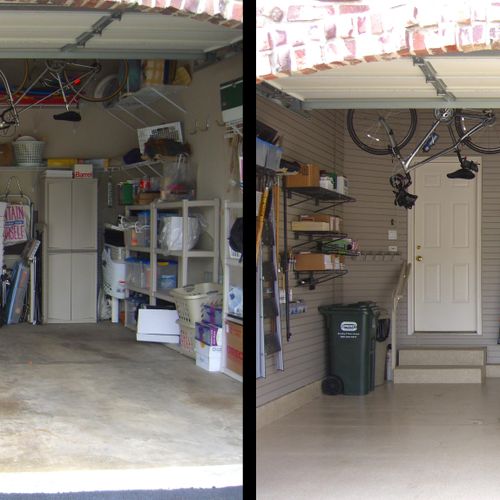 Garage Clean Up Before & After